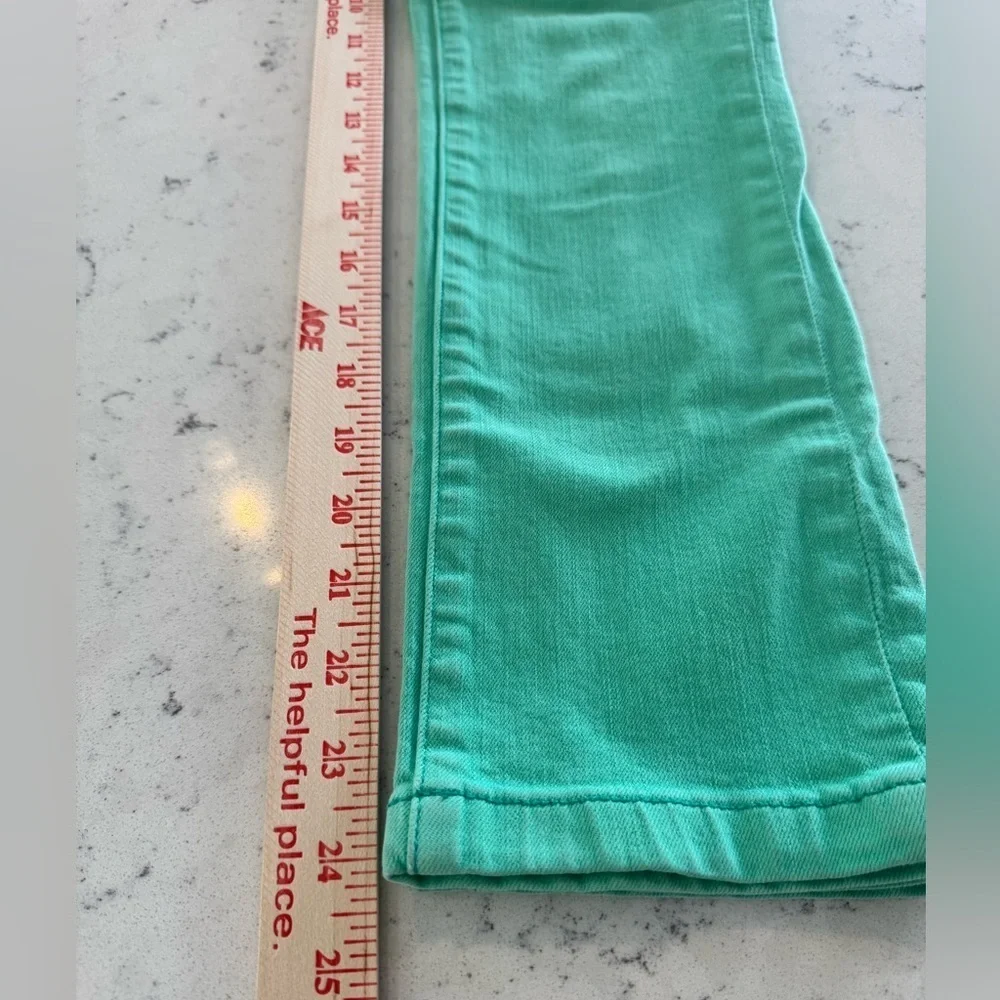 Pilcro Anthropologie mint Green Crop Ankle Jeans Size 25 - Picture 8 of 11